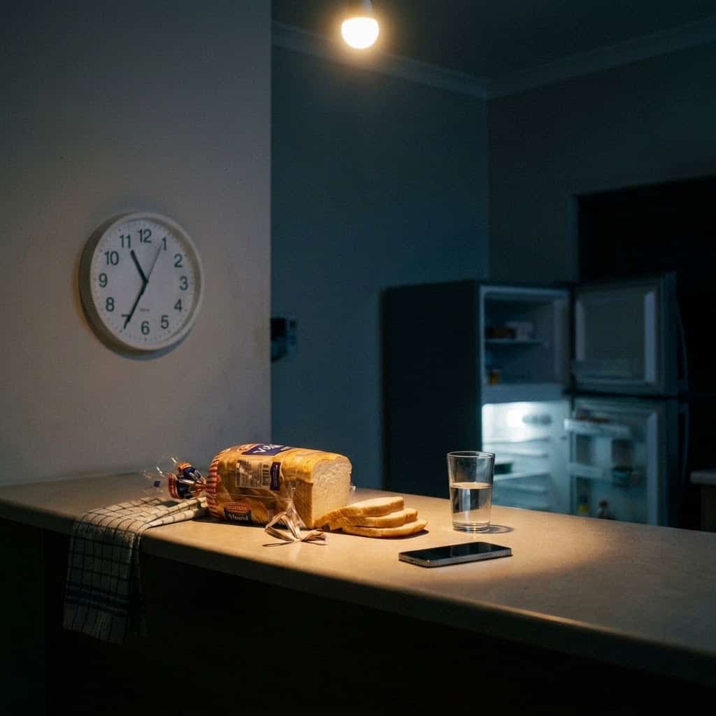 Junk food in the kitchen at 11pm